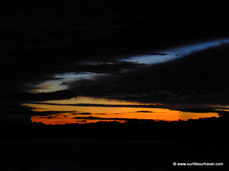 Sunset. Tabatinga - Manaus boat ride