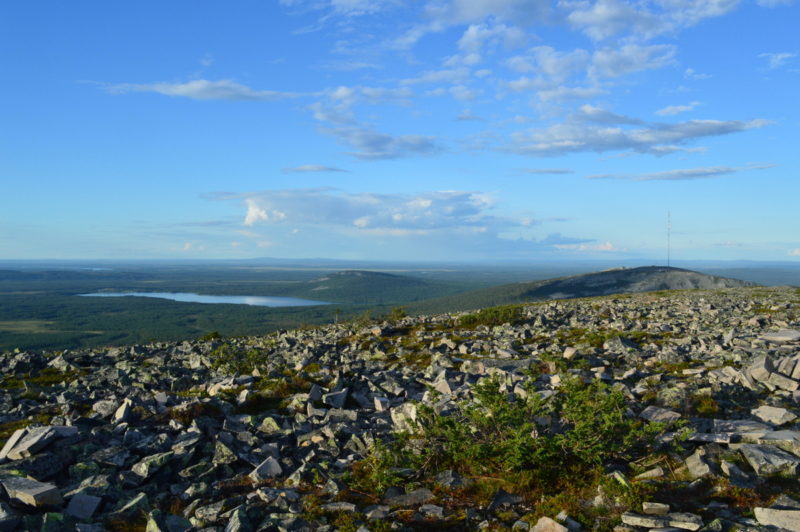 Summer hike in Pyhä-Luosto National Park: view from Noita tunturi