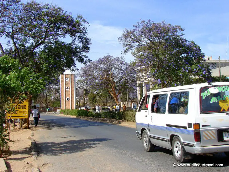 Dala dala on one of bigger streets in Iringa