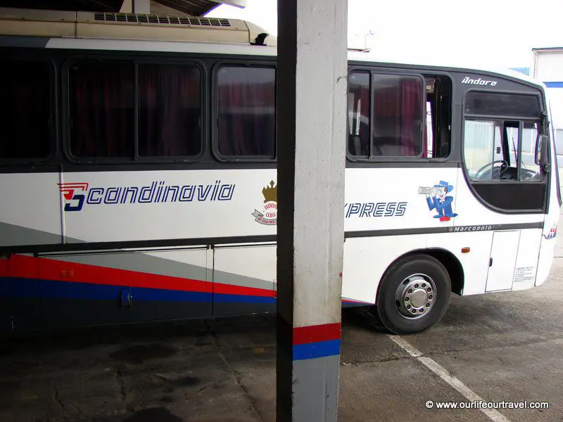 Scandinavian Express in Africa. The bus with stewardess serving snacks and refreshments :)