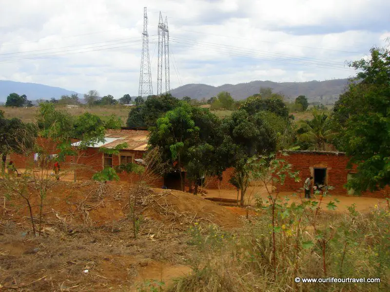 One of many villages on the way
