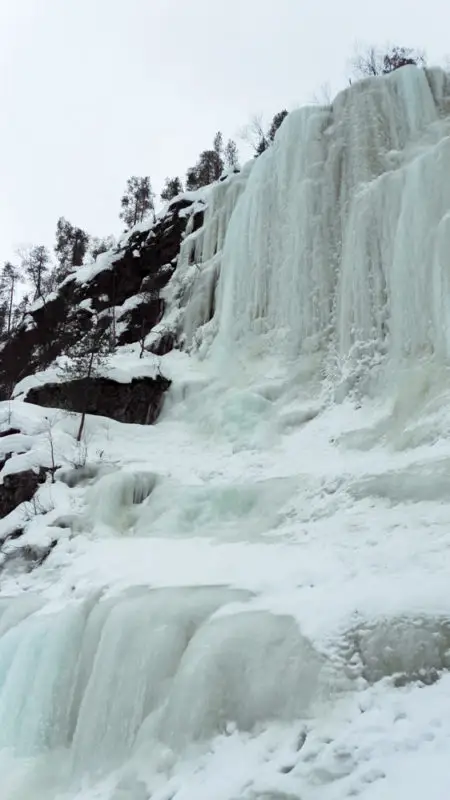 Frozen Waterfall at the Korouoma Canyon