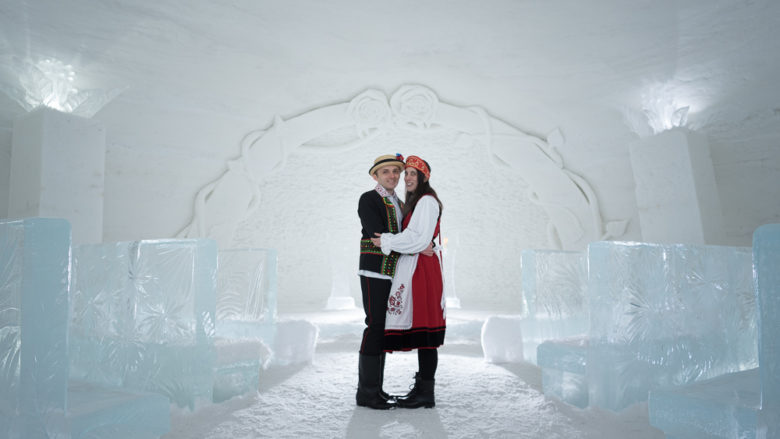 Winter wedding in Lainio Snow Village, Lapland, Finland