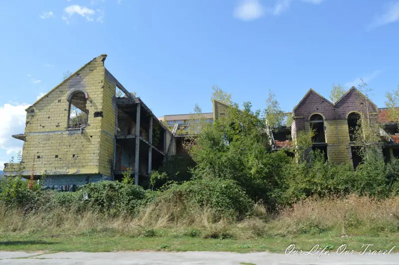 Abandoned buildings in Sarajevo
