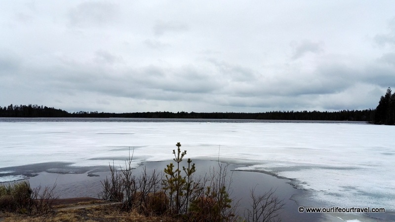 One of many frozen lakes