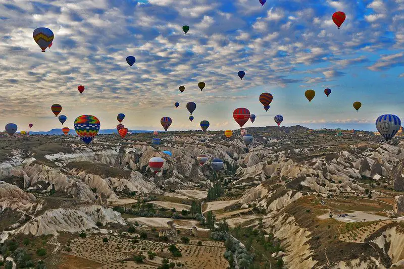 hot air balloon dinner rides