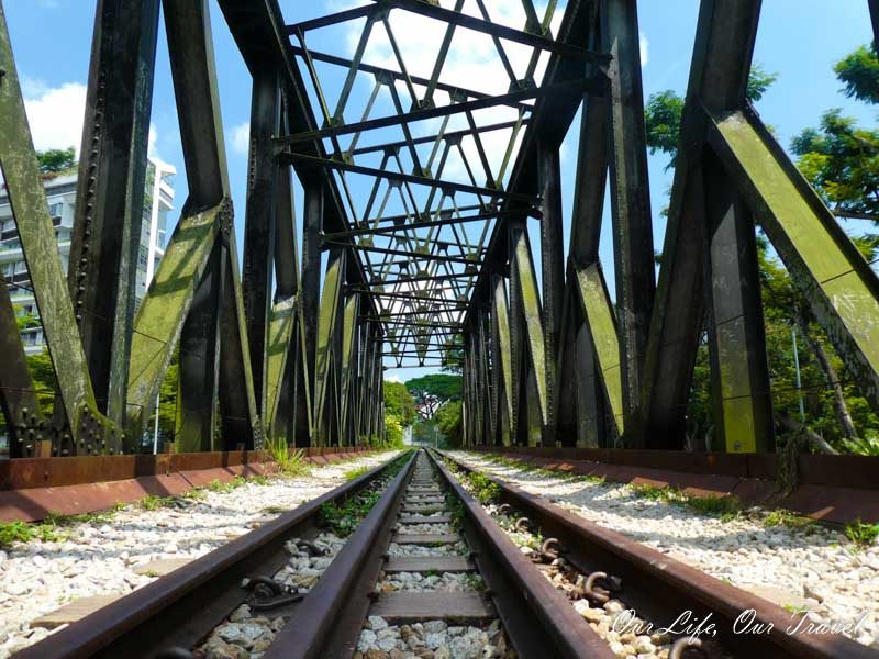 Abandoned Malaysian railways in Singapore.