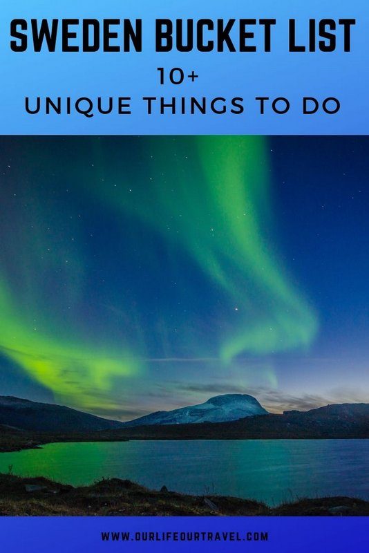 Sweden Bucket List - Unique things to do: Northern Lights