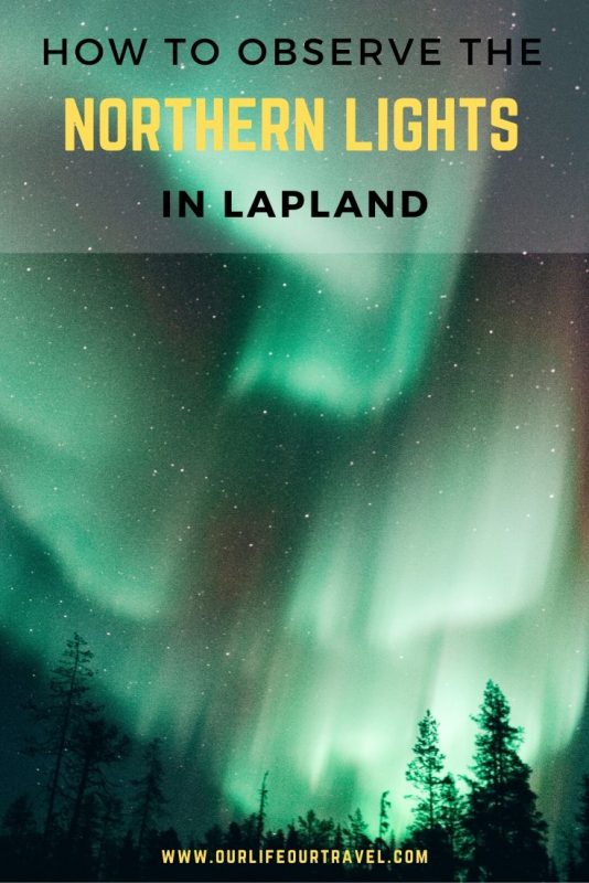 Northern lights in Lapland Finland