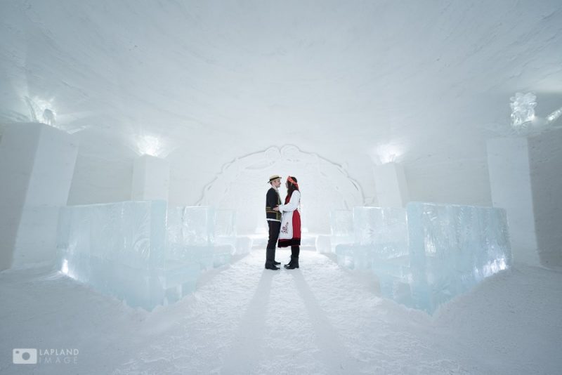 destination wedding in Lapland - SnowVillage Ice Chapel