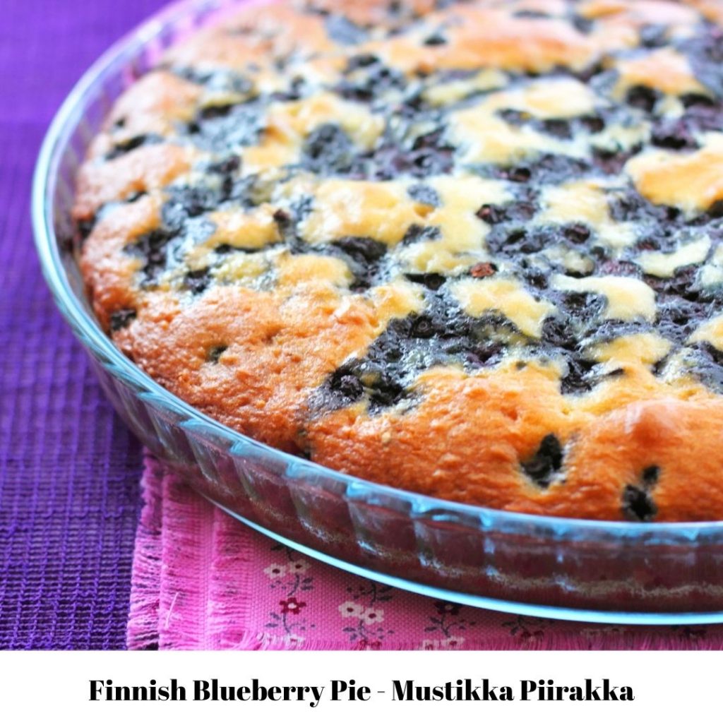 home made finnish blueberry pie