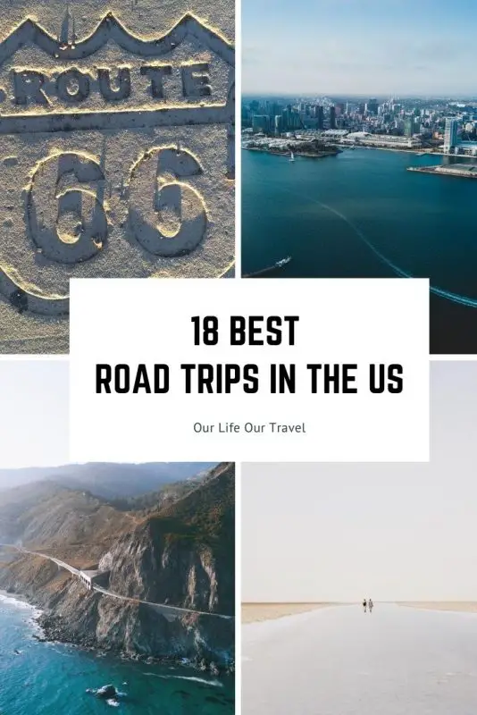 best road trip in the US pin