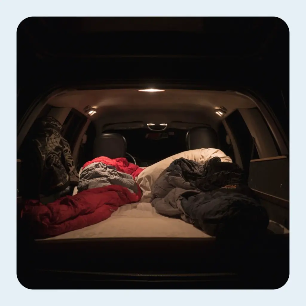 sleeping in your car
